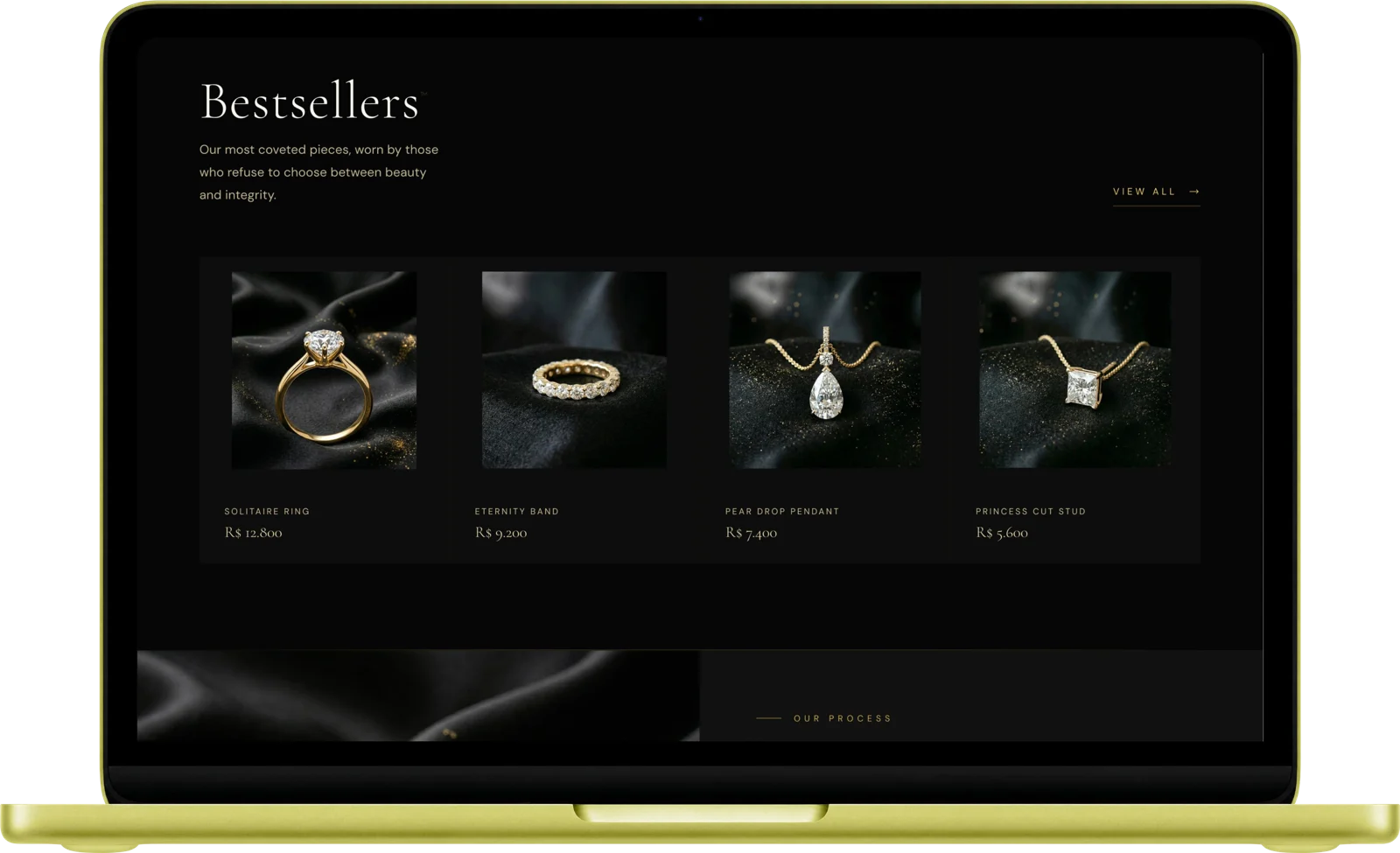 Lumière Bestsellers page on a laptop
